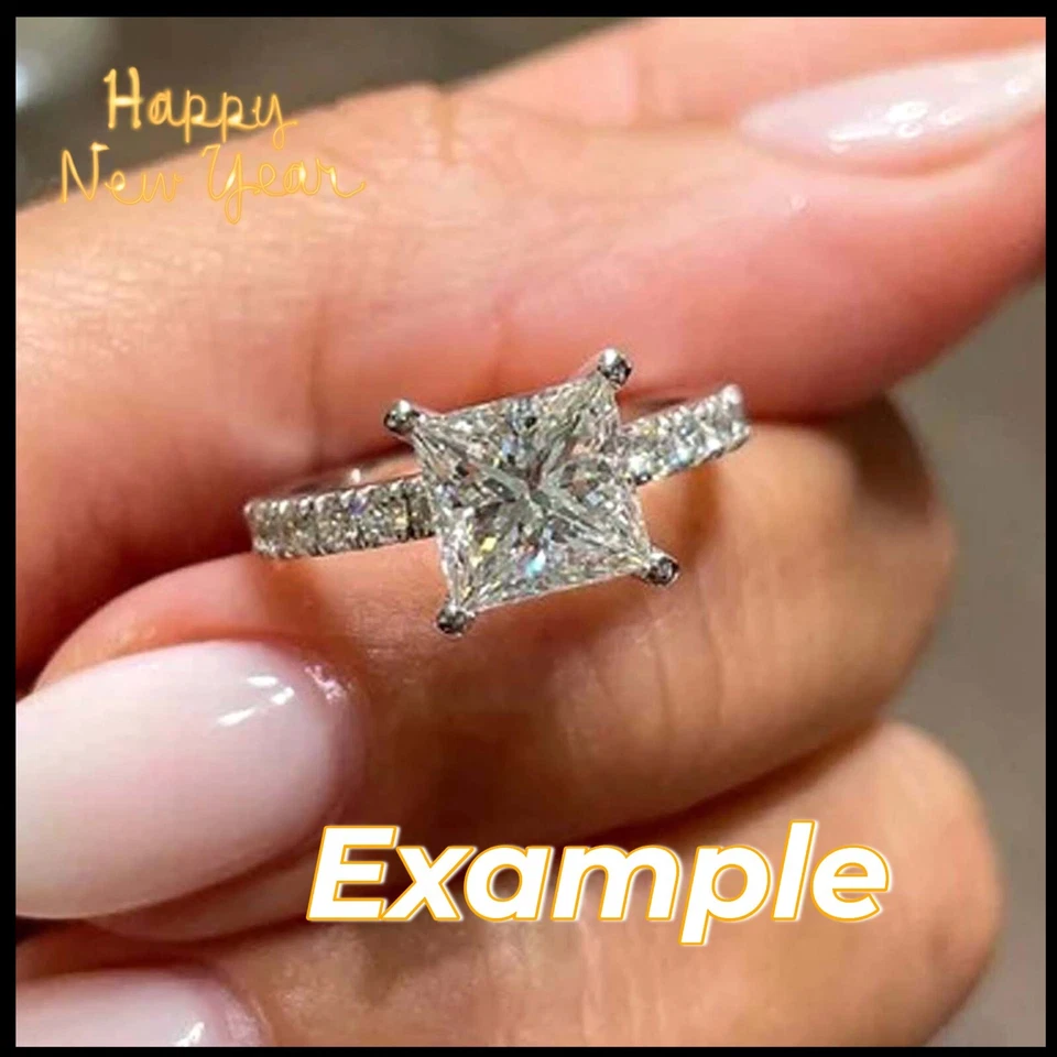 4.8 Ct Lab Grown Loose Diamond D Color Princess Cut FL Clarity Gemstone 5NSI - Image 4 of 4