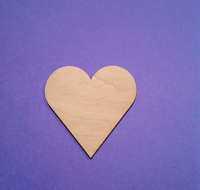 WOODEN LASER CUT SHAPES - HEARTS - Multiple Sizes - Made in U.S.A.