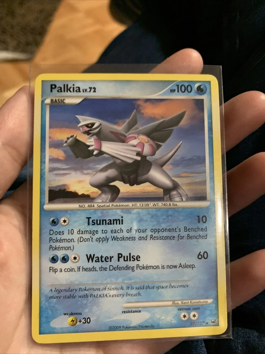 Pokemon Platinum Palkia LV 72 37/127 Rare Holo Reverse Eng