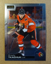 2020-21 O-Pee-Chee PLATINUM Brady Tkachuk #108 base card.