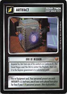 Star Trek CCG Orb of Wisdom Near-Mint/NM Rare   RoA 1999