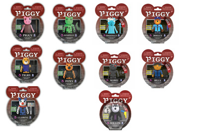 Roblox Piggy Figuren Clowny, Tigry, Foxy, Billy, (kleine Knicke am Karton)
