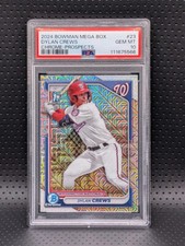 2024 Bowman Chrome Prospects MOJO Refractor Dylan Crews 1st PSA 10 GEM Mega Box