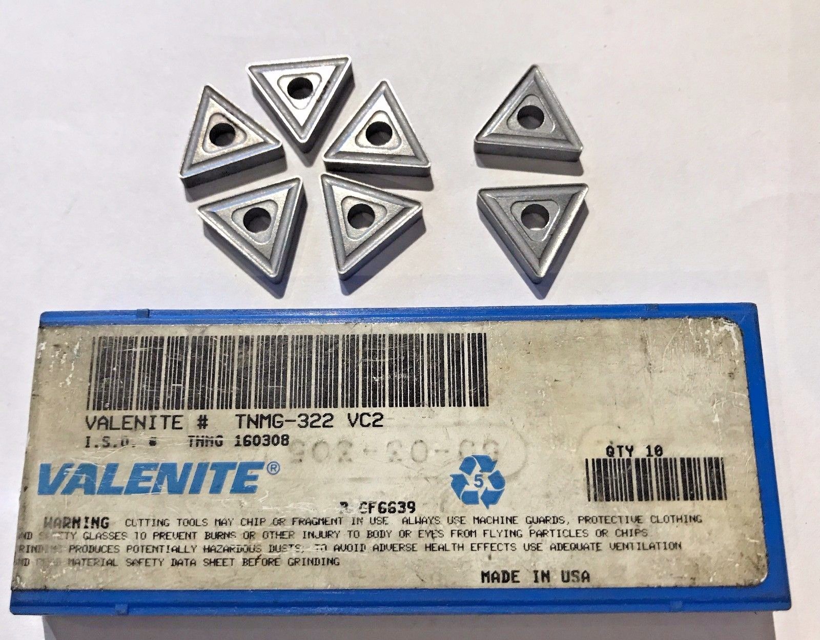 Valenite Carbide Inserts TNMG322 VC2 Qty. 7 NEW!! eBay