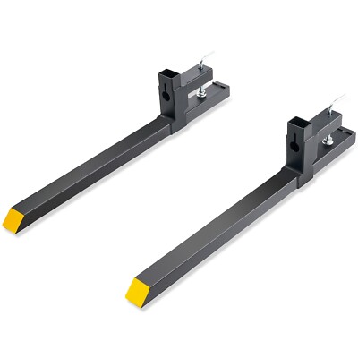 Clamp on Pallet Forks 2000 lbs 43'' Tractor Forks Heavy Duty Bucket Forks