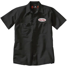 HOT ROD Mens Mechanic WORK SHIRT Punk Metal Rock tattoo Biker Goth harley Emo