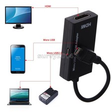 Micro USB To 1080P HDMI HDTV Cable HDMI Female to Male Adapter for Android