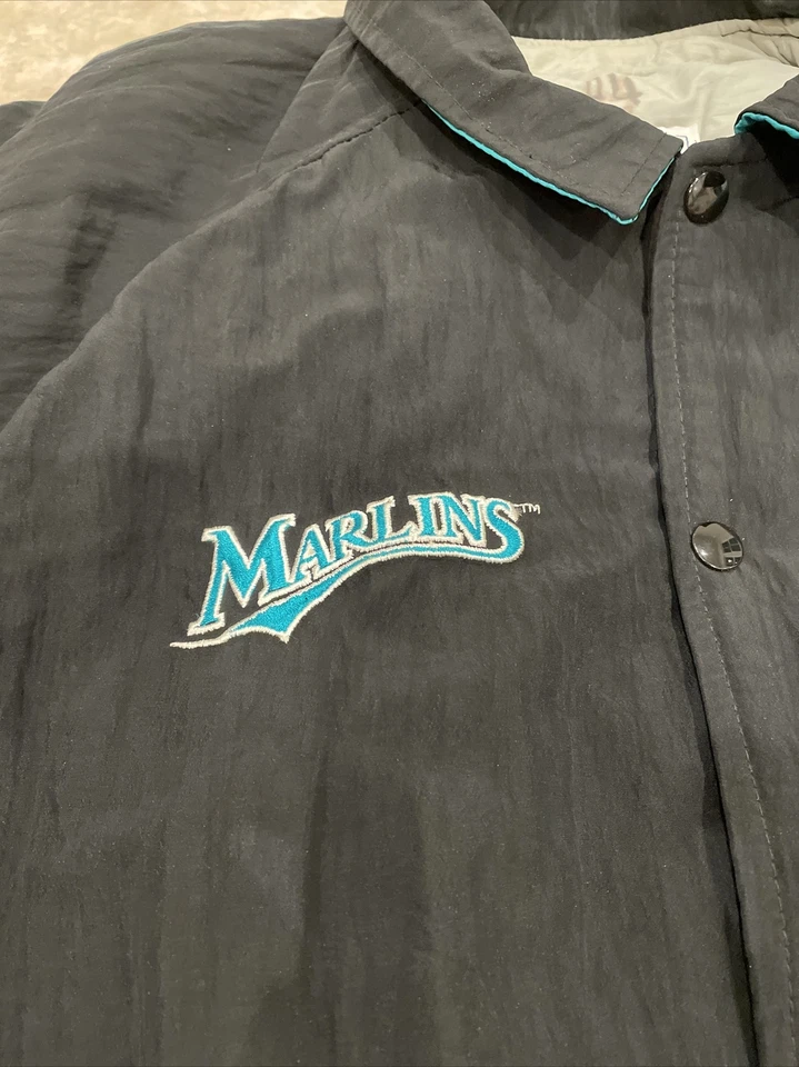 Awesome Vintage Starter Diamond Collection Jacket Team Issued XL MLB Marlins FL - Image 3 of 4