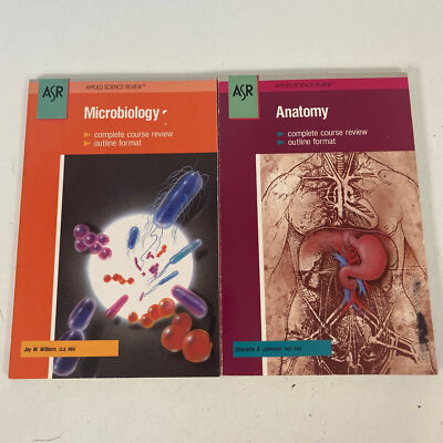 Applied Science Review Series Lot of 2 Anatomy And Microbiology 1993 Springhouse