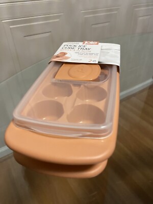 joie Spill Proof ICE CUBE TRAY with SPILL PROOF LID...LOT OF 2