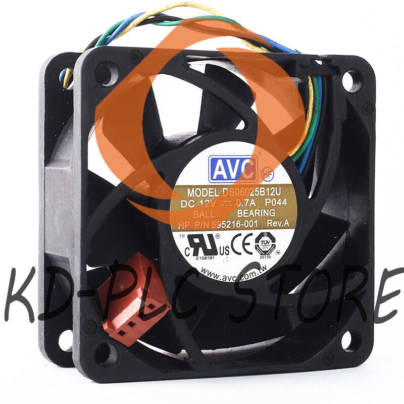 2pcs AVC DS06025B12U P011 60mm 6cm DC 12V 0.70A Pwm server inverter cooling fan - Image 2 of 3