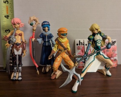 2002 Dot .Hack Gardenia Kite BlackRose Elk 4 Figure Set HGIF Bandai hack Japan 