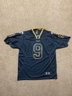 NFL New Orleans Saints Drew Brees #9 Black Out Jersey Size Large Sewn Stitched — photo 2