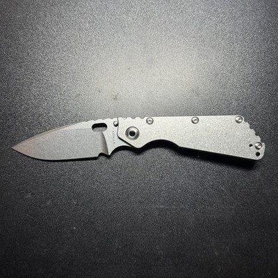 Strider Knives SMF Performance, S30V, Stonewashed Titanium Handles