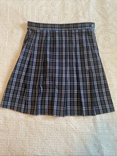 Tommy Hilfiger School Uniform Skirt Skort Girls Size 12 Blue Plaid