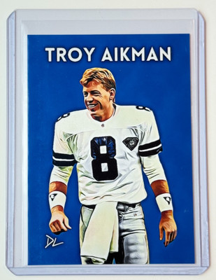Troy Aikman Limited Edition Artist Signed ''Dallas Cowboys'' Trading Card 4/10