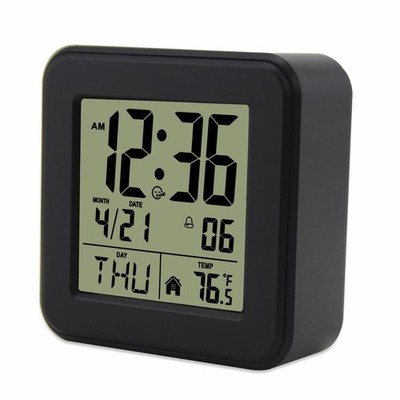 Compact Battery-Operated Digital Alarm Clock with Backlight for Kids' Rooms