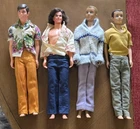 Mattel Ken Vintage Lot of 4 Barbie Fashion Dolls Blue Eyes Assorted Outfits