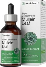 Mullein Leaf Liquid Extract  2 fl oz  Alcohol Free, Vegetarian  by Horbaach