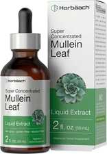 Mullein Leaf Liquid Extract | 2 fl oz | Alcohol Free, Vegetarian | by Horbaach