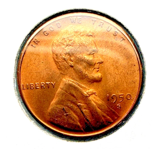 1950-S RED Brown GEM BU Lincoln Wheat Cent ~GR8 Luster ~Nice ~ F69