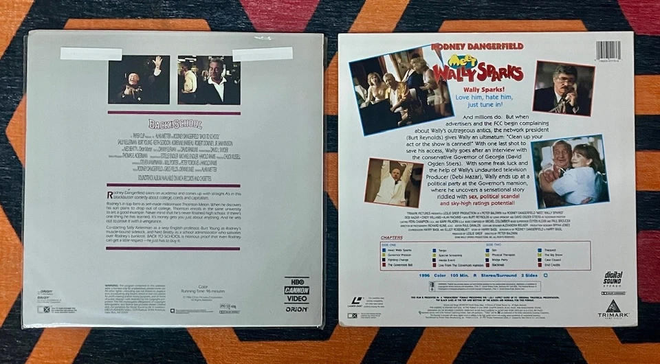 2 Rodney Dangerfield Laserdisc Set BACK TO SCHOOL/MEET WALLY SPARKS Foto 3 de 3