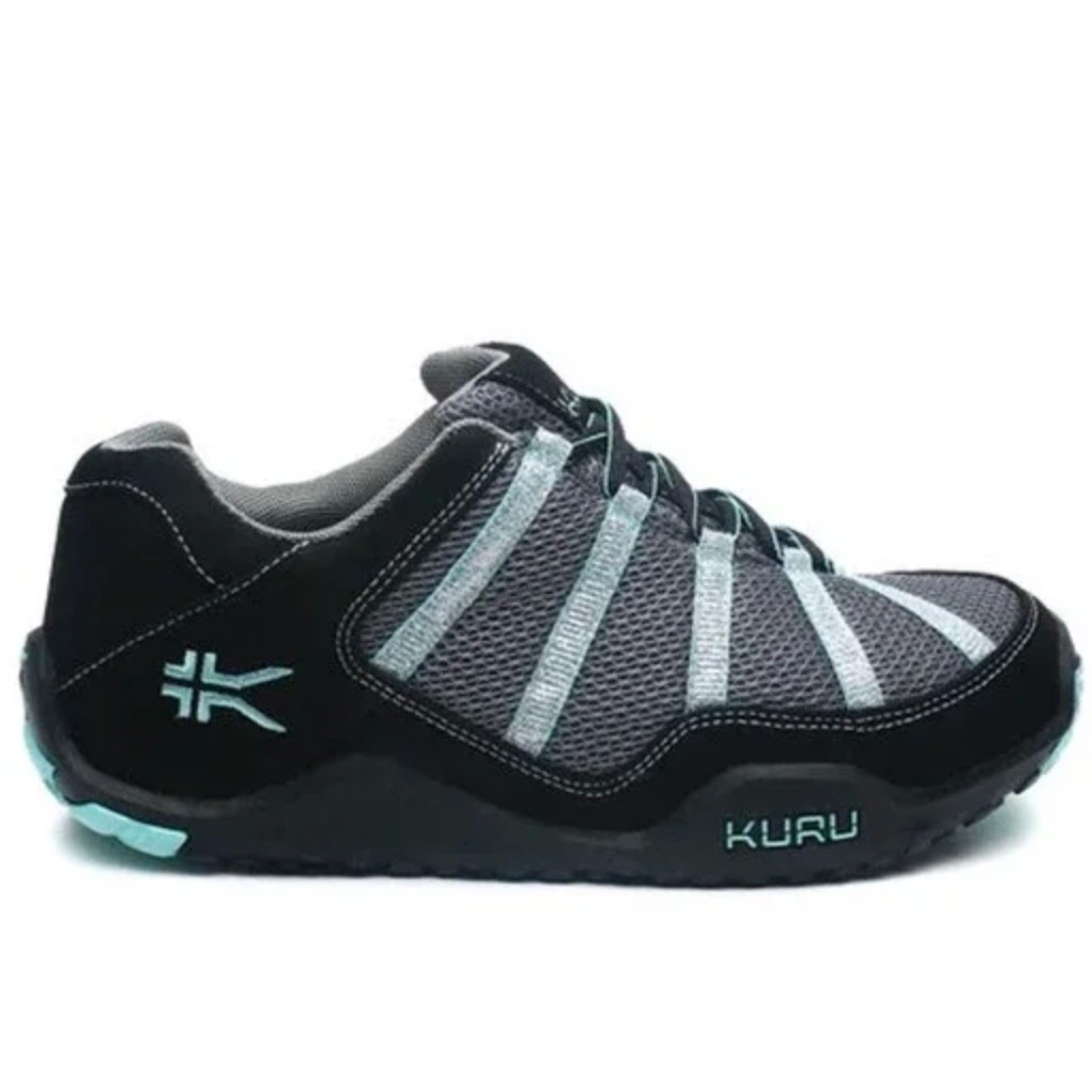 Kuru Chicane Hiking Shoes Leather Kurusole Moisture Wicking Mesh Black Gray 12