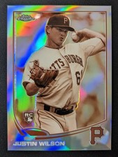 2013 Topps Chrome #151 Justin Wilson /72 Sepia Refractors Pittsburgh Pirates
