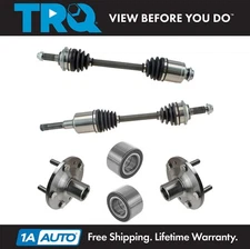 TRQ Front CV Axle Shaft Assembly Wheel Hub Bearing Set 4pc for Fusion Milan 2.5L