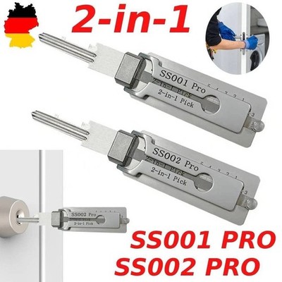 Key Decoder Stainless Steel Key Pick Up Hook Hardware -2 in 1 Maintenance Repair