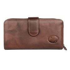 Julia Buxton Heiress Checkbook Wallet Mahogany