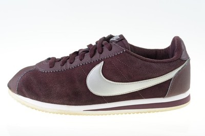 Nike Classic Cortez Suede Burgundy/Silver 749571-201 Herren Sportschuhe Gr. UK 7