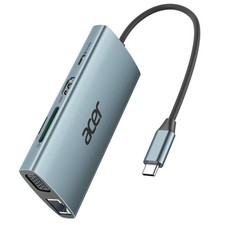 Acer USB C Hub with 4k HDMI, 9-in-1 C to Ethernet 0.67ft, Space Grey