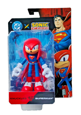Jakks Pacific DC x Sonic The Hedgehog KNUCKLES as SUPERMAN  5'' Figure NEW 2025