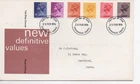 GB - First Day Cover (C 1 ) 1976 Machin - 6 values to 20p - pmk. Stevenage