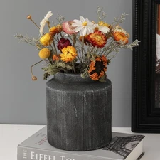 Farmhouse Vase for Home Decor, Vintage Rustic Terracotta Flower Vase Suitable...