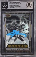 Allen Iverson Signed 1996-97 Bowman's Best Retro #TB13 RC BGS Authentic Auto