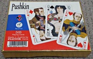 Alexander Puskin Double Pack of Non Standard Playing Cards Russian Poet