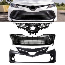 For 2018 - 2020 Toyota Camry Le Xle Front Bumper Upper Lower Bumper Grille Kit