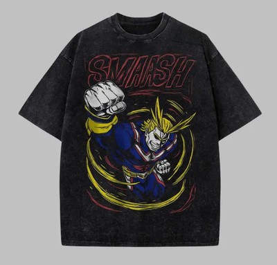 My Hero Academia All Might Toshinori Yagi Smash Hero Anime Graphic Tee T-Shirt