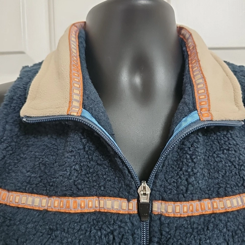 Colete Feminino Horny Toad Azul Euroshag Sherpa Zíper Completo Tamanho Pequeno - Imagem 2 de 4