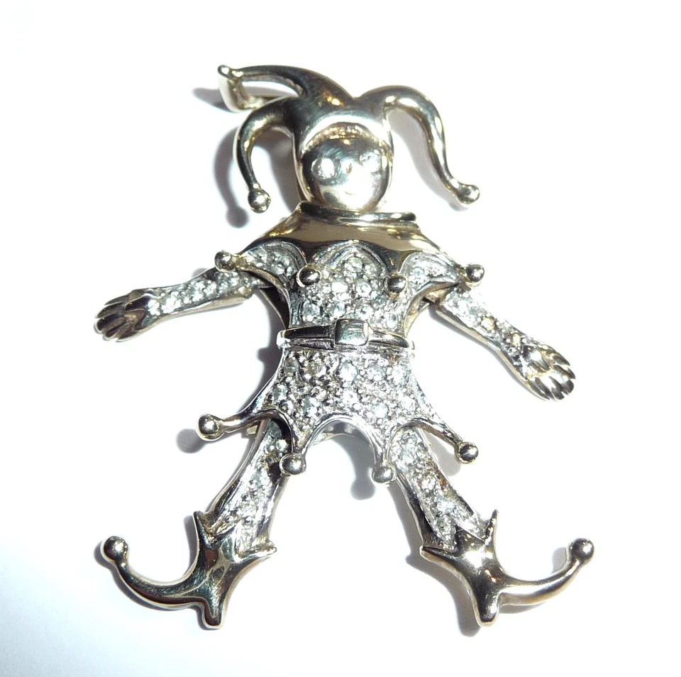 Anhänger 333 Gold großer beweglicher Harlekin Clown Pierrot 6,3g - Bild 3 von 4