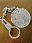 3-Mexico Silver Villa Zapata Libertad-.999 Silver KEY CHAIN-FREE SHIP