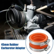 45mm ID Orange Carburetor Adapter Inlet Intake Pipe Boot Interface with Clamp