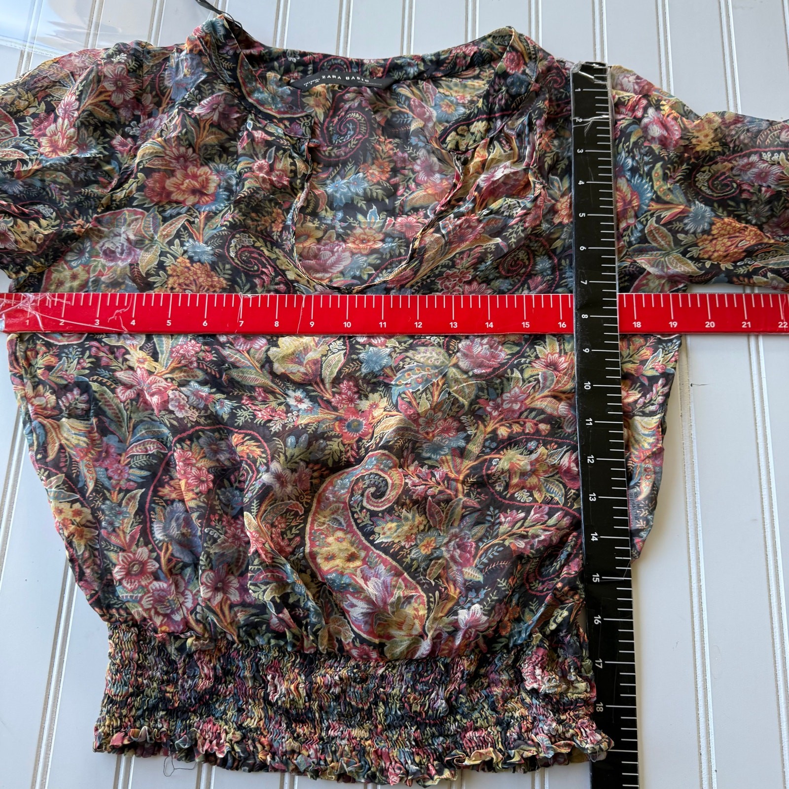Zara Basic SILK Blouse size S - image 7