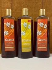 3 Caress Orange Blossom  Manuka Honey Floral Oil Essence Body Wash 18 Oz. Each