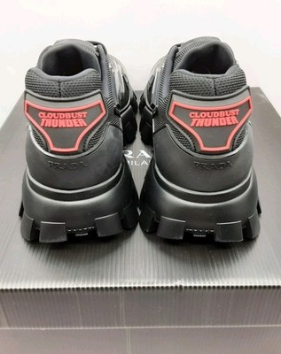 PRADA Cloudbust Thunder Technical Fabric sneakers Black UK 11 US
