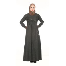Women's Denim Elegance Abaya - Stretchable Denim, Modest Islamic Dress.