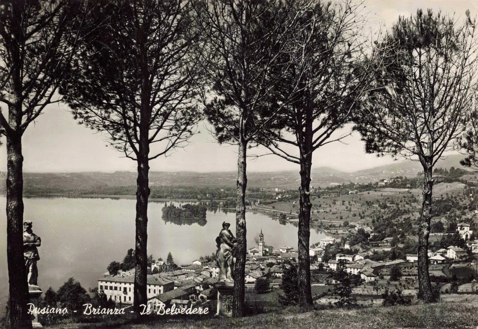 Italien - Pusiano Brianza Il Belvedere Lago di Pusiano Como 1957 gelaufen - Bild 1 von 2