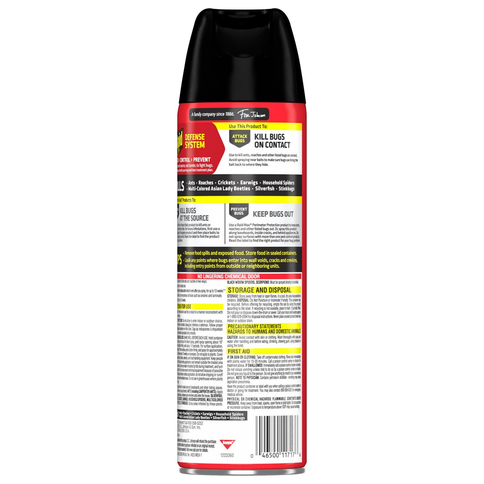 Raid® Ant & Roach Killer 26, Fragrance-Free Bug Spray, 17.5 fl. oz. 2 count